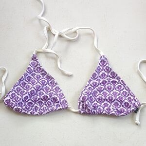 Nicolita Purple and White Geometric Bikini